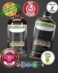 Black Seed Liquid Drop Plus Natural Living Bitters 16 w/BLACK CUMIN SEEDS
