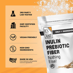 – Inulin Prebiotic Fiber, Water Soluble, Chicory Root Powder, Promotes Gut Healt