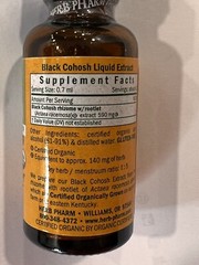 Herb Pharm Certified Organic Black Cohosh Liquid Extract Female Reprod 6/20 Exp