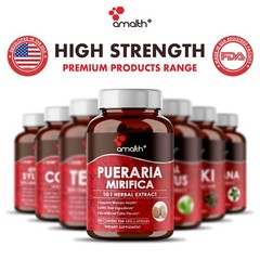 Pueraria Mirifica Extract 10000mg 90 Capsules Breast Enlargement, Female Support