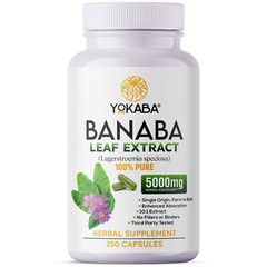 500 Capsules BANABA Leaf Extract 5000mg Corosolic Acid 3.8mg Lagerstroemia