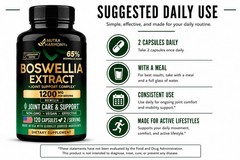 Nutra Harmony Boswellia Extract Joint Care & Support Complex 120 Capsules