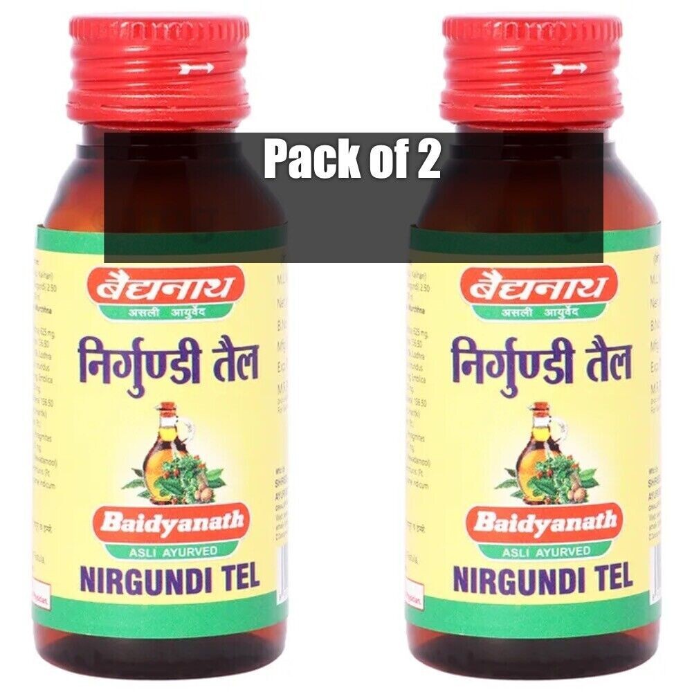Baidyanath Nirgundi Tail Oil 50ml (Pack of 2) Ayurvedic Tel