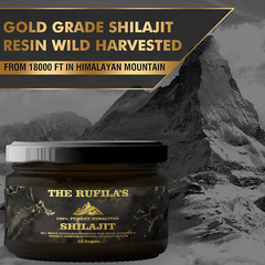 100% Pure Himalayan Shilajit Resin Extremely Potent 50g Jar + Measuring Spoon FS