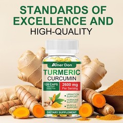 Turmeric Curcumin 2600mg w/ BioPerine Black Pepper Triple Strength Capsules