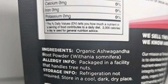 Organic Ashwagandha Root Powder, 6 OZ EX 2/27