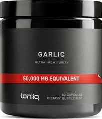 Garlic Capsules with 10,000mcg Allicin – Odorless – 50:1 60 Count (Pack of 1)