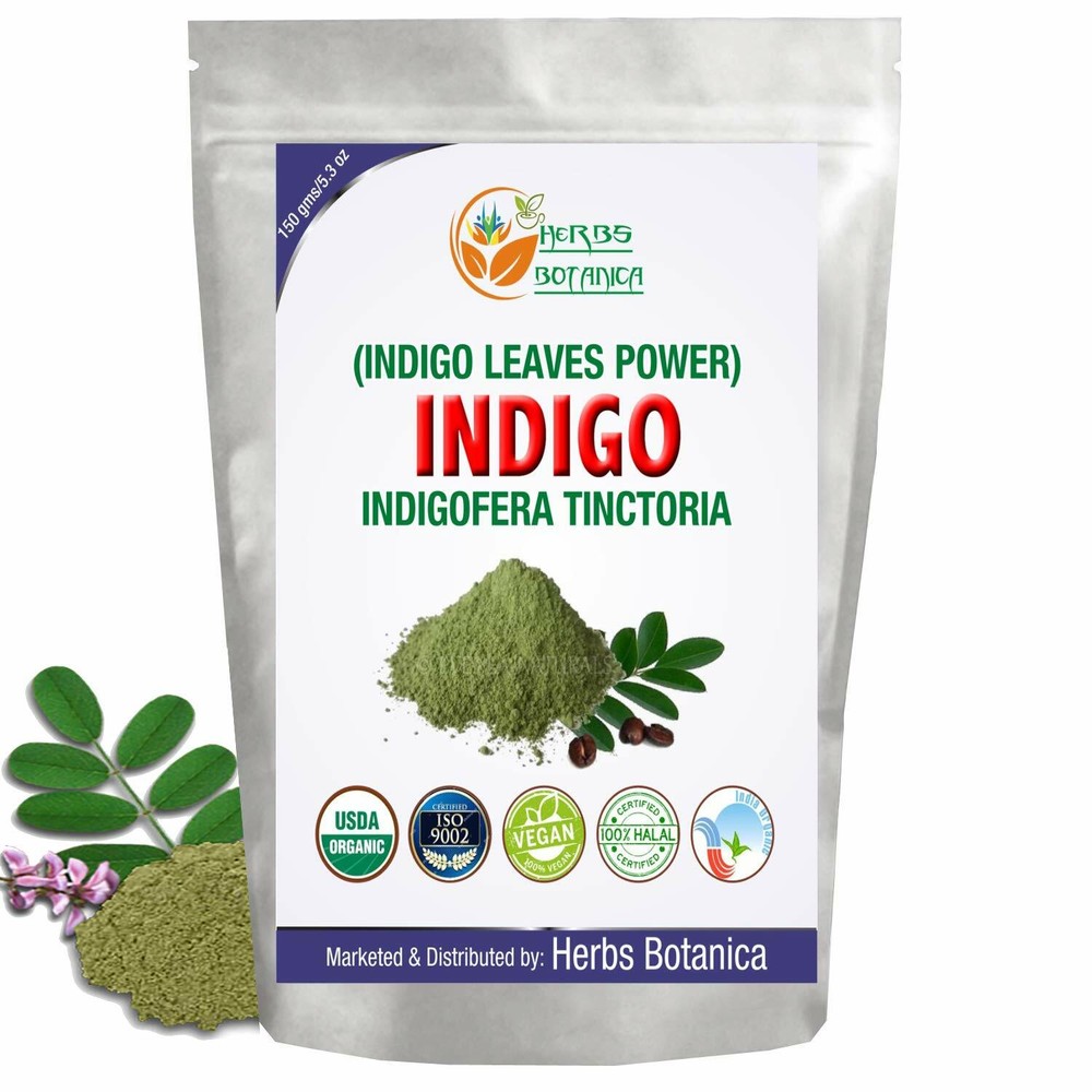 100% Pure Organic Herbs Botanica Natural Indigo Powder – 150 grm