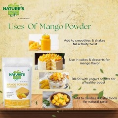 Alphanso Mango Fruit Powder | 100% pure mango fruit powder- 100 gm / 3.5 oz