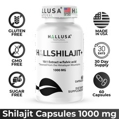 HALLSHILAJIT- Shilajit Extract – 85 Trace MInerals – Support Immune – 60 CAPS