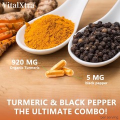 Turmeric Curcumin With Black Pepper,Support Joint Health High Absorption 120caps