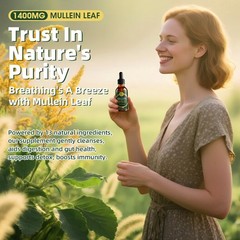 Mullein Drops for Lungs–Mullein Leaf Extract with Chlorophyll Liquid 60ml