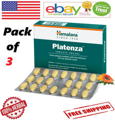 Himalaya PLATENZ Ayurvedic Carica Papay 60 Tablets Each – Pack of 3 + Free Ship