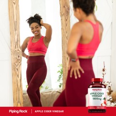 Apple Cider Vinegar Capsules 1800 mg | 200 Pills | Non-GMO | By Piping Rock