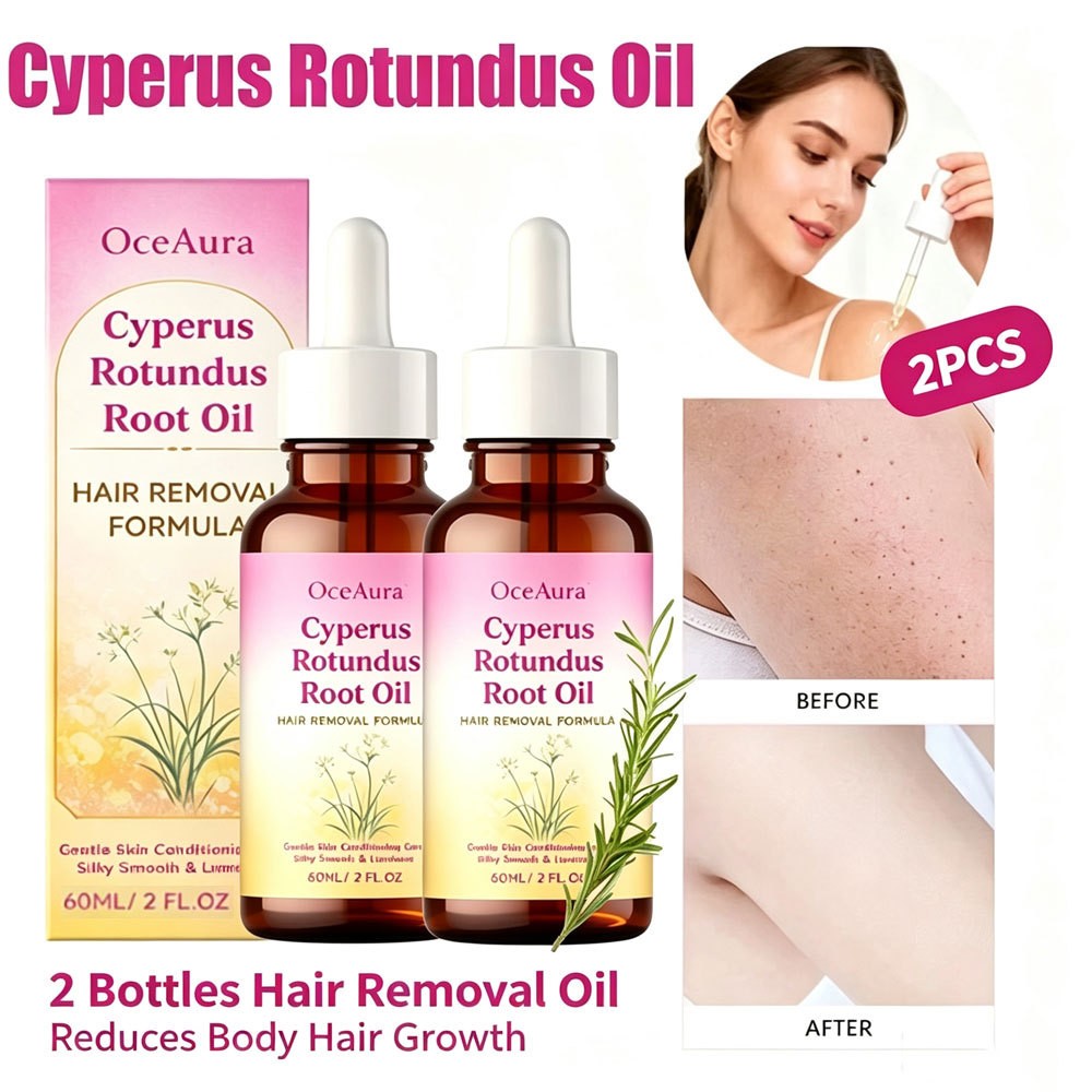 2x Cyperus Rotundus Oil Natural Hair Removal Reduces Body Hair Growth Body Care