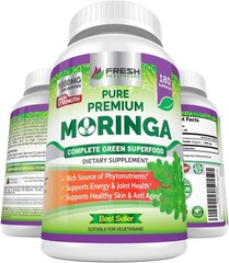 High-Potency Moringa Capsules – 1000mg per Serving, Gluten-Free Health Booster
