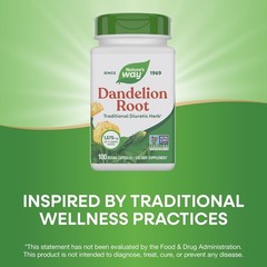 Dandelion Root 1,575 mg per serving Non-GMO Nature’s Way Gluten Free Vegetarian
