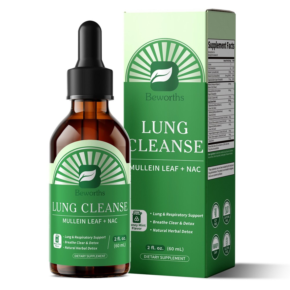Mullein Leaf Tincture Natural Liquid Drops Extract 2 Oz Breath Lungs Respiratory