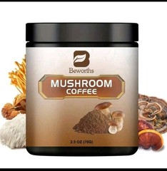 B BEWORTHS Mushroom Coffee – Lions Mane Mushroom Powder Instant Coffee With…