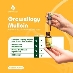 Mullein Drops 1500mg – 7-in-1 Lung Detox Liquid for Smoker’s Respiratory Health