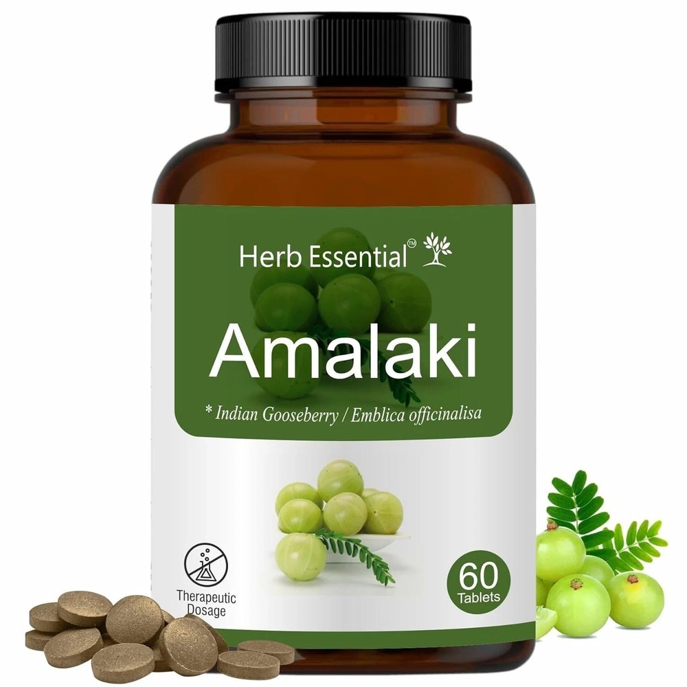 Herb Essential Amalaki Tablets, Indian Gooseberry 60 Tablets T484