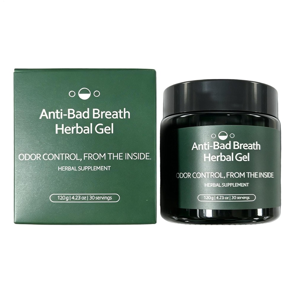 Anti-Bad Breath Herbal Gel Supplement, with Parsley, Green Tea, Lemon Balm,120g