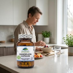 Pure Mountain Dandelion Root Capsules – 450mg Organic Kosher Vegan Supplement
