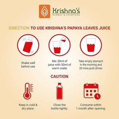 Krishna’s Ayurveda Papaya Leaf Juice, 1000 ml (Pack of 1) Boost Platelets Count