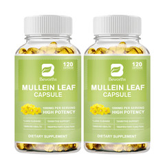 4PCS Mullein Leaf 1000mg, 120 Softgels, Lung Detox for Lung Cleanse Supplement
