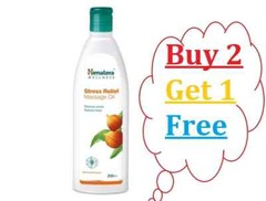 1 X 200ML Himalaya HERBAL Stress Relief Massage Oil Buy 2 Get 1 Free