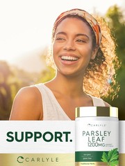 Parsley Leaf Capsules | 1200mg | 300 Count | Non-GMO, Gluten Free | by Carlyle