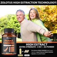 Zolotus Korean Red Panax Ginseng + Ginkgo Biloba, 120 Count (Pack of 1)