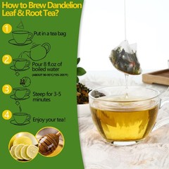 Premium Dandelion Leaf & Root Tea,100 Tea Bags/7.06Oz,For Liver & Kidney Health,