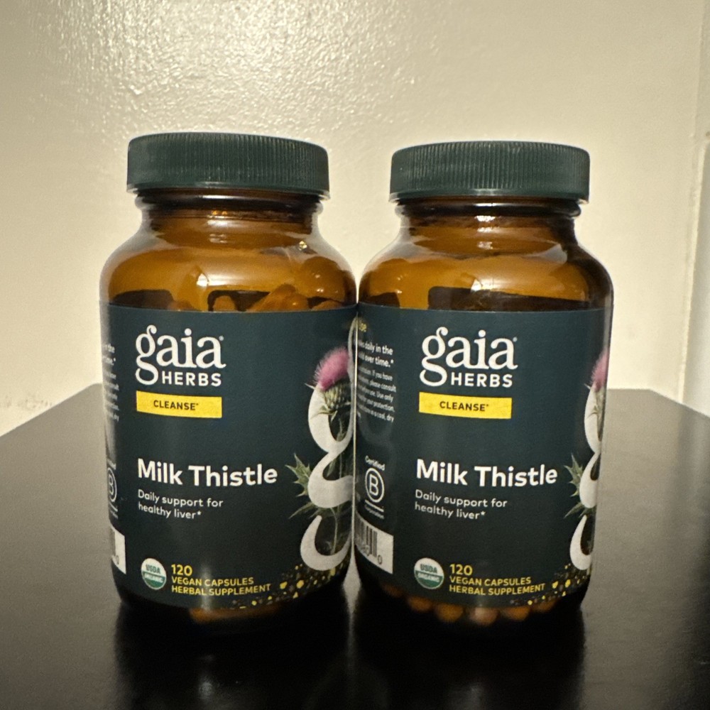 Gaia Herbs Milk Thistle, Liver & Cleanse Support. 240 Vegan Capsules