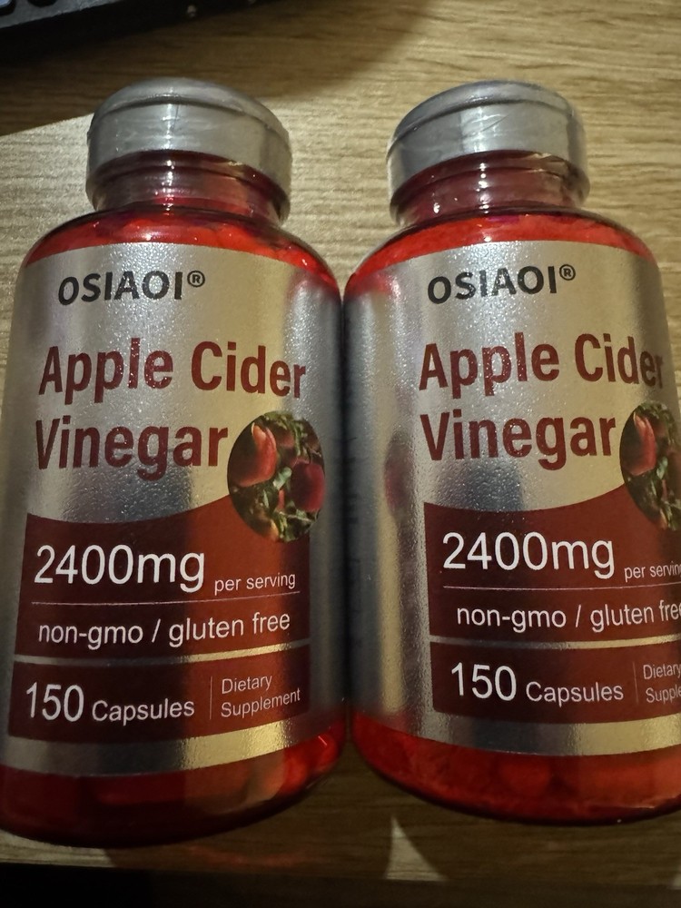 Apple Cider Vinegar 2400mg 150 Caps Non-GMO/Gluten Free/ 2 Pack Best Deal