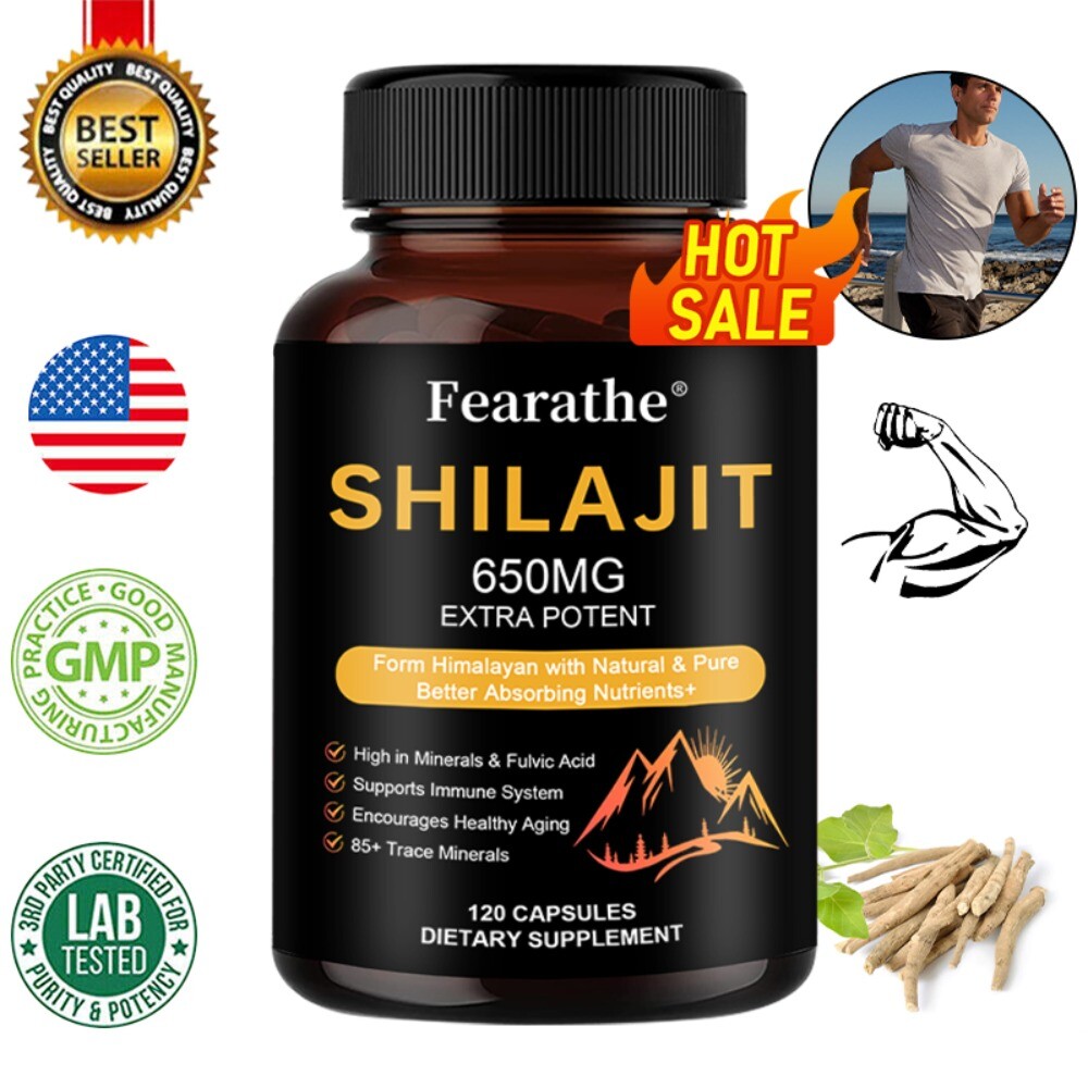 Pure Himalayan Shilaji 650mg, Capsules, Organic,Potency, Fulvic Acid