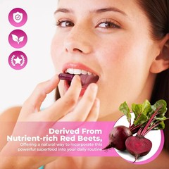 3X Rosabella Organic Beet Root 60 Capsules Natural Energy Boost Blood Pressure