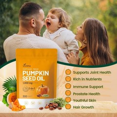 Aceite de Semilla de Calabaza con Saw Palmetto 3000mg Próstata y Cabello
