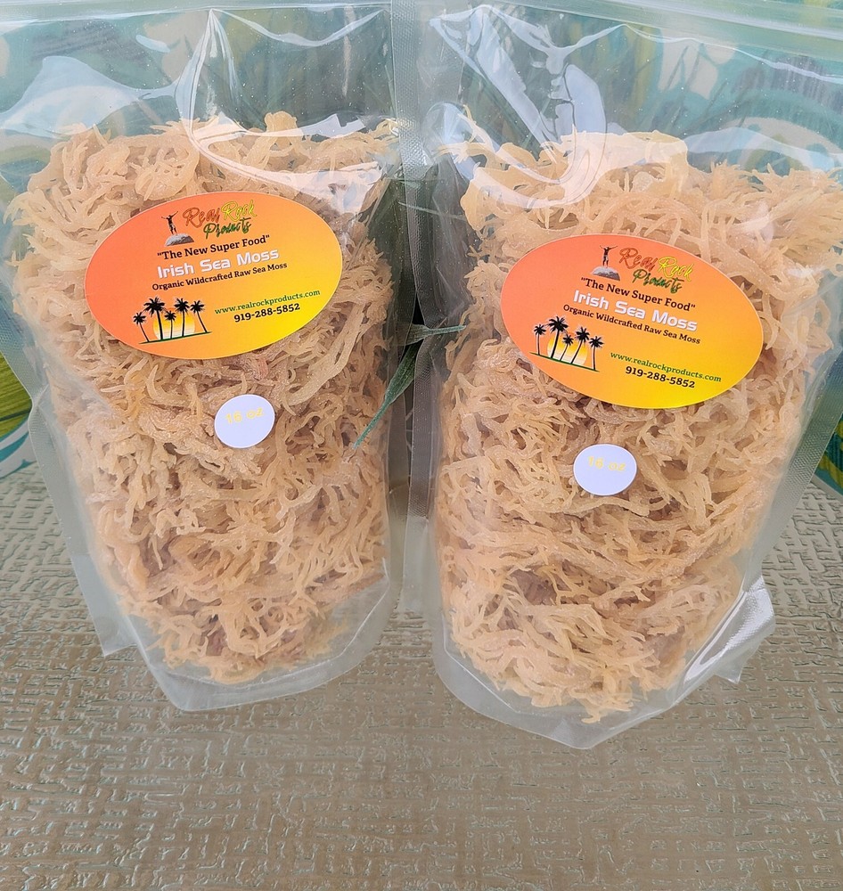 Real Rock Grade Raw Wildcrafted Jamaica Irish Moss” Vegan Superfood
