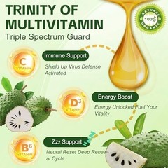 Soursop Multivitamin Liquid Drops, Bitters Liquid, Organic Soursop Leaf Extract
