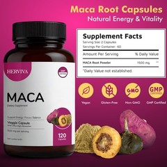 Herviva Organic MACA Extract Capsules – 1500mg