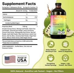 Serene Herb Exotic Soursop Bitters Liquid Gut Health Detox Lasting Vitality 16oz