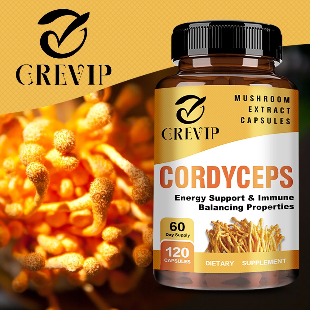 120pcs Cordyceps 1000mg – Mushroom Extract-Boost Energy & Stamina,Immune Support