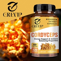 120pcs Cordyceps 1000mg – Mushroom Extract-Boost Energy & Stamina,Immune Support