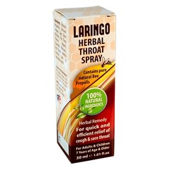 LARINGO 100% Natural Herbal Throat Spray Contains Pure Natural Bee Propolis.