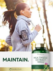 Milk Thistle Extract Capsules | 1000mg | 300 Count | Non-GMO | by Carlyle