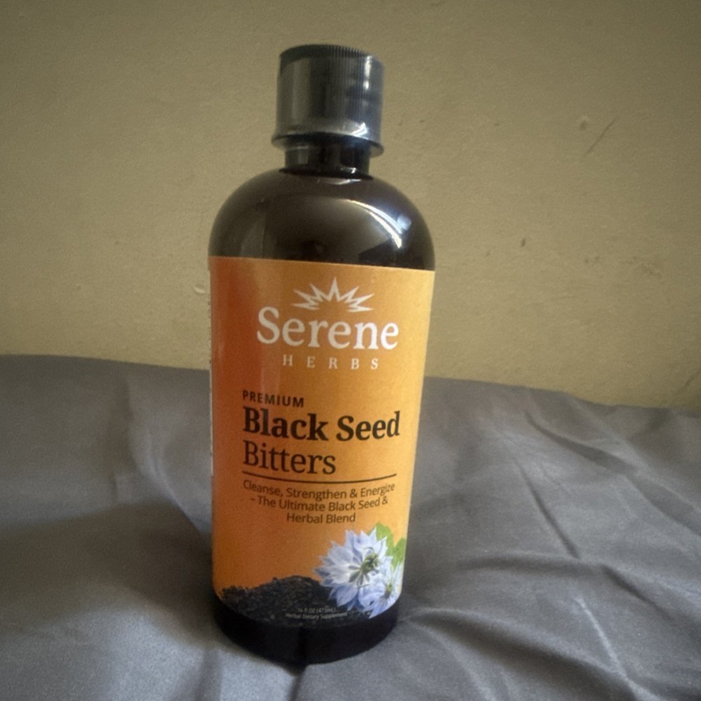 Serene Herbs Black Seed Herbal Blend Cleanse Strengthen Energize 16 fl oz