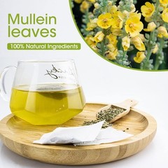 100Packs Mullein Leaf Tea Bags – Lung Cleanse Detox Herbal Enhance Immunity