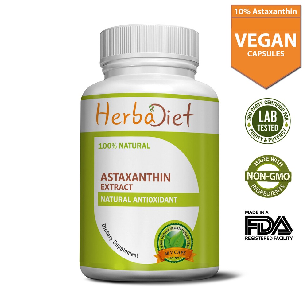 Astaxanthin 12mg Capsules High Strength Antioxidant Haematoccus Pluvialis Heart