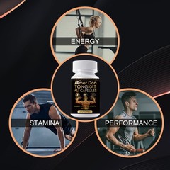 2 Packs Tongkat Al Extract 200:1, Longjack, 3450mg Per Serving – 60 Veg Capsules